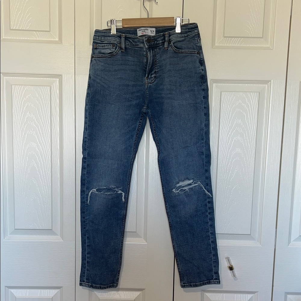 Abercrombie Kids Dark Blue Ripped Jeans